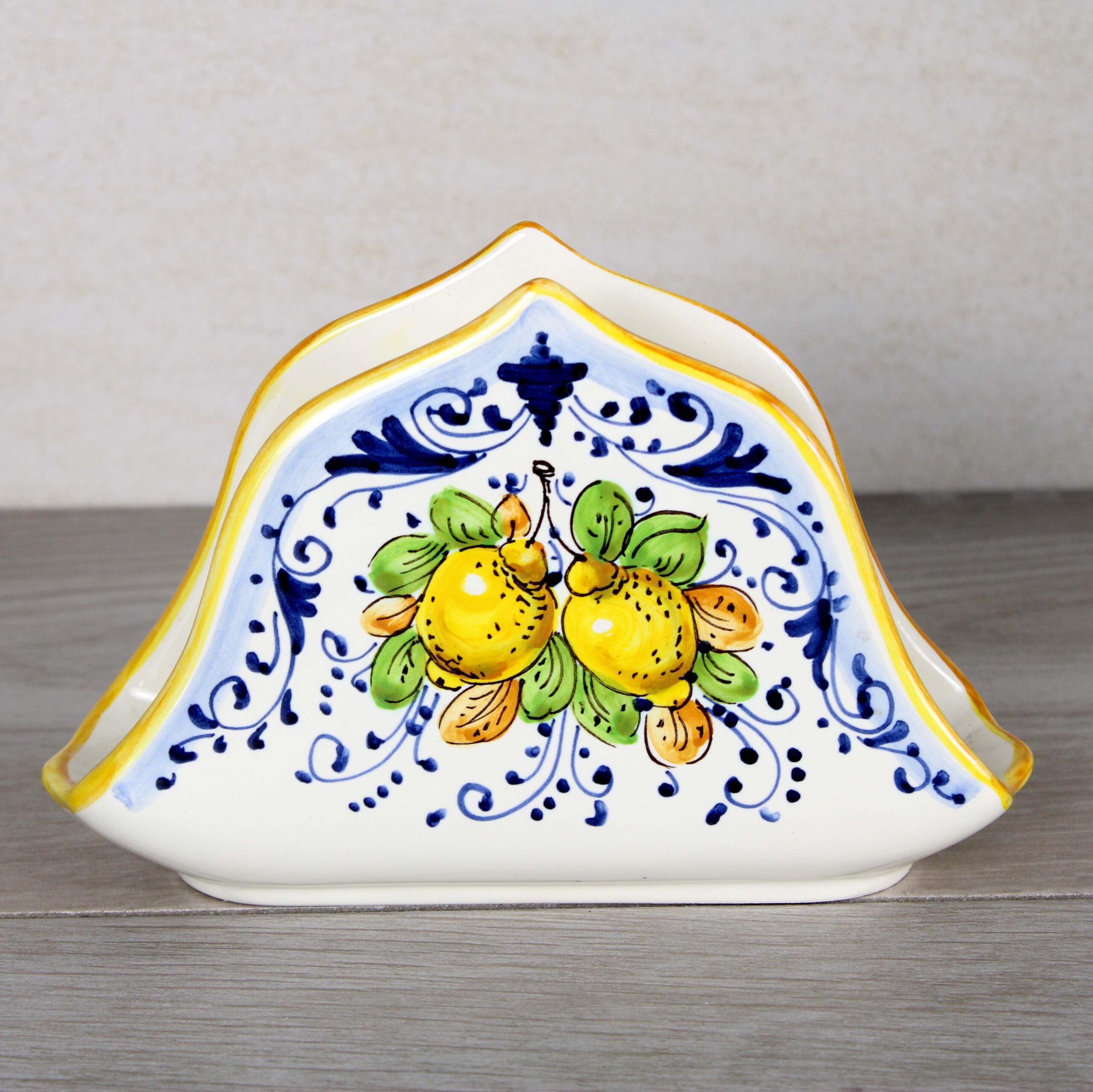 Oliera in ceramica decorata a mano “Limoncini” – Ceramiche Borgioli
